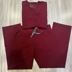 Figs Maroon Scrubs- small